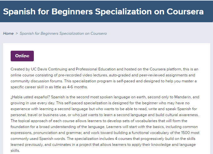 3 - 12 Free Online College Classes for Foreign Language