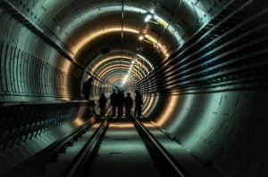 civil engineers constructing a tunnel