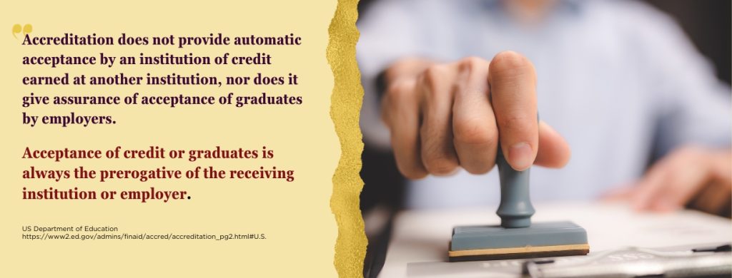 Accreditation a Good Thing - fact
