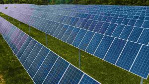 Solar panels on wide field