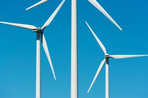 Three windmills in different sizes
