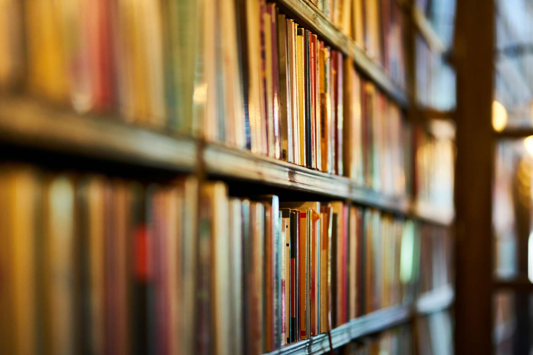 A library full of books