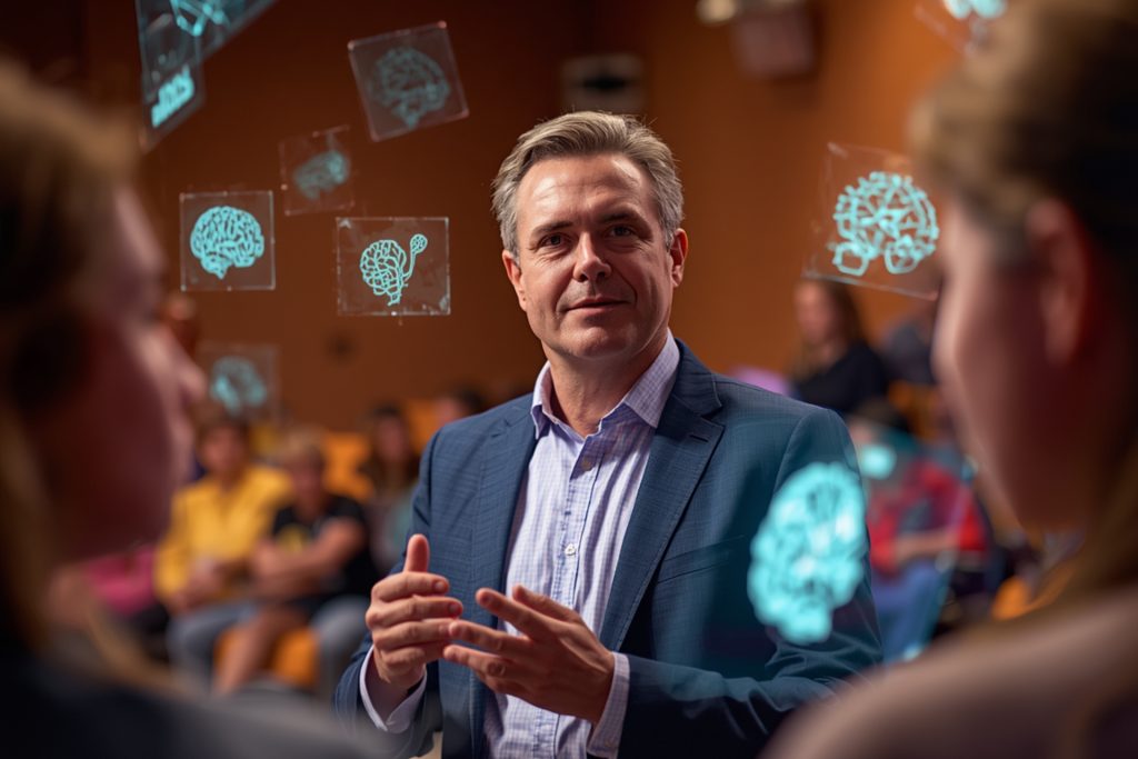 college professor artificial intelligence concept