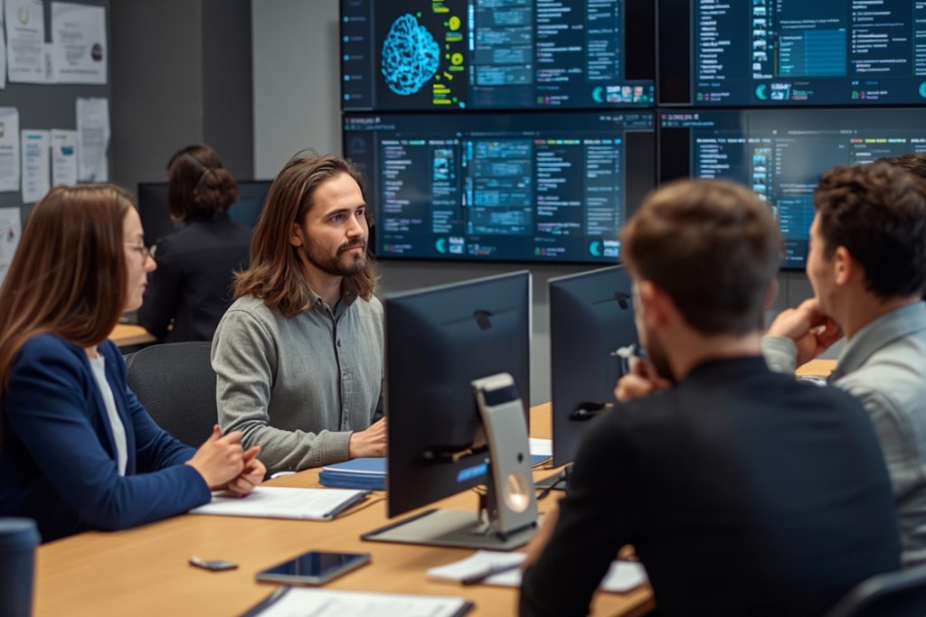 college students learning using AI